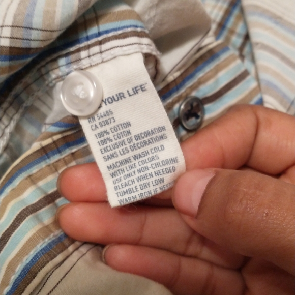 American Eagle Plaid Short Sleeves Shirt XL Cotton - Picture 4 of 11